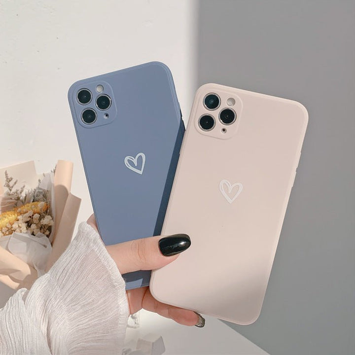 Heart Pattern Protective Phone Case for iPhone Models