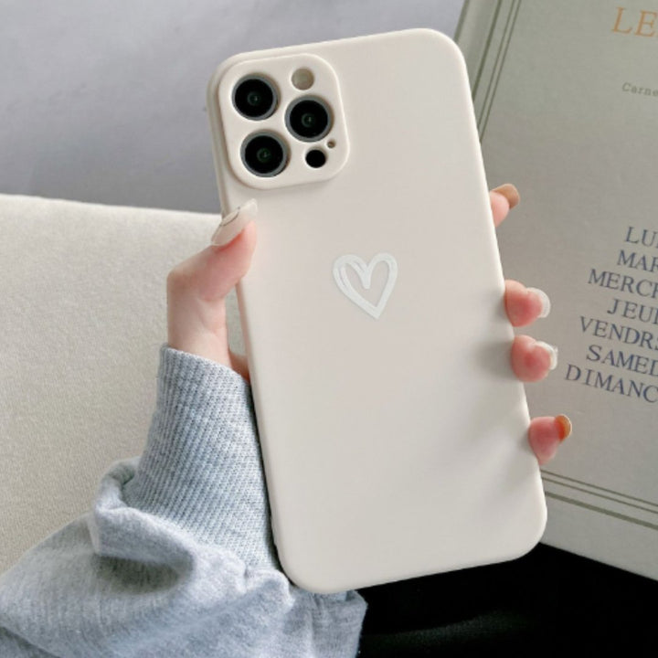 Heart Pattern Protective Phone Case for iPhone Models