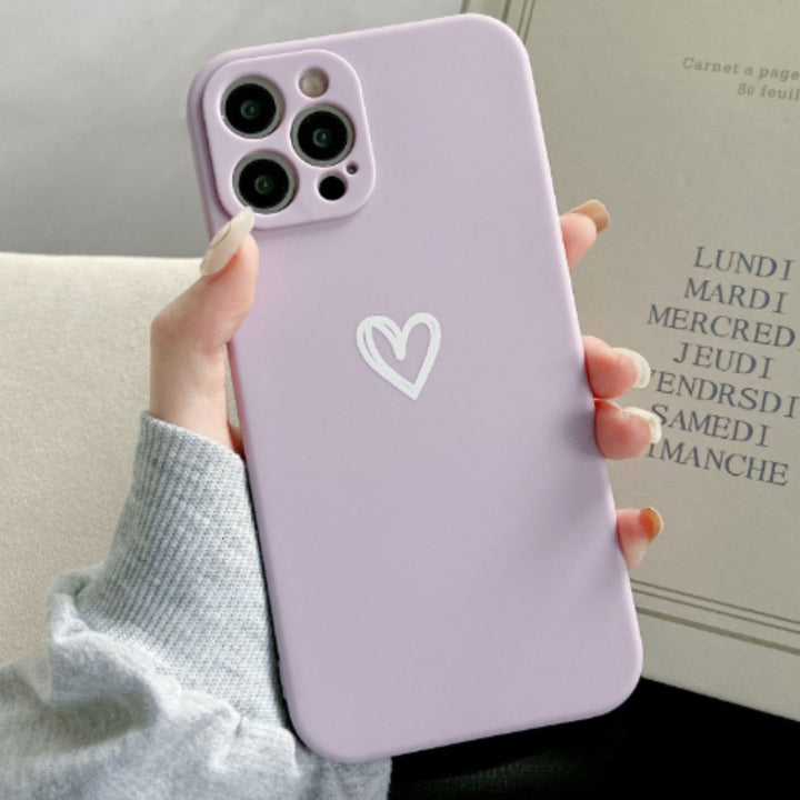 Heart Pattern Protective Phone Case for iPhone Models