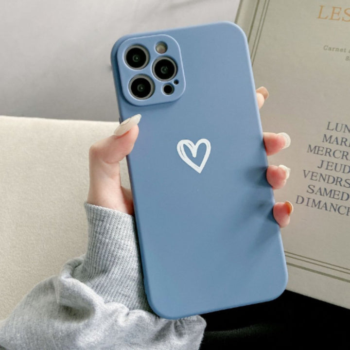 Heart Pattern Protective Phone Case for iPhone Models