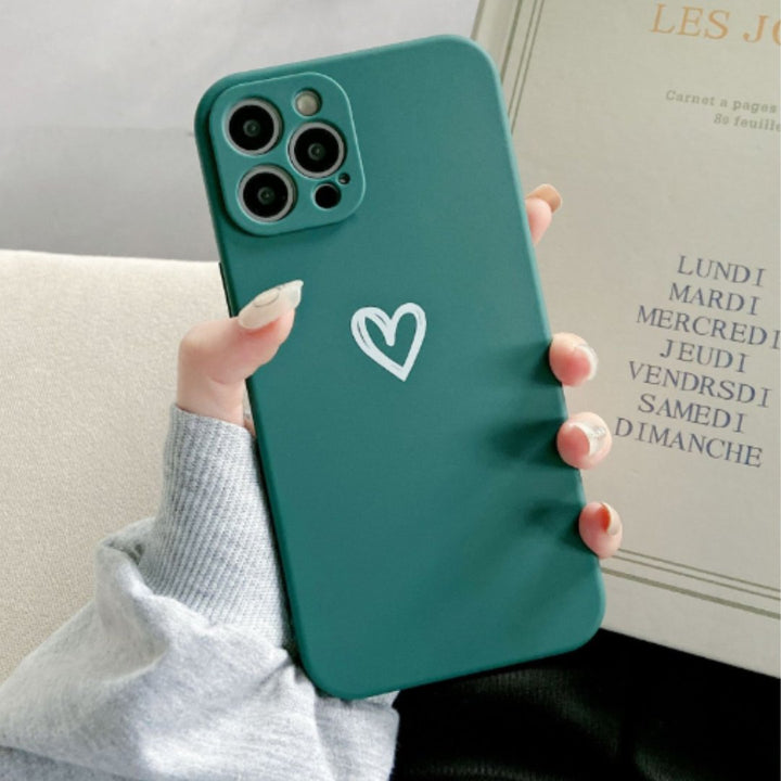 Heart Pattern Protective Phone Case for iPhone Models