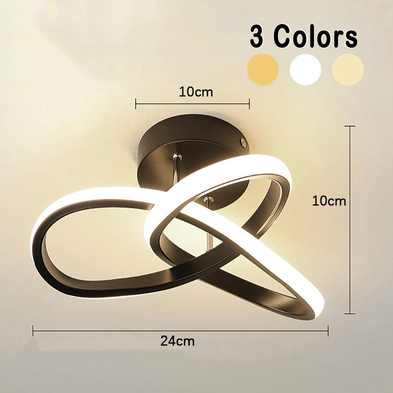 Adjustable 3 Ring LED Ceiling Light Modern Surface Mounted Design