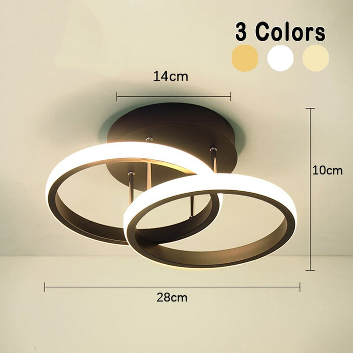 Adjustable 3 Ring LED Ceiling Light Modern Surface Mounted Design