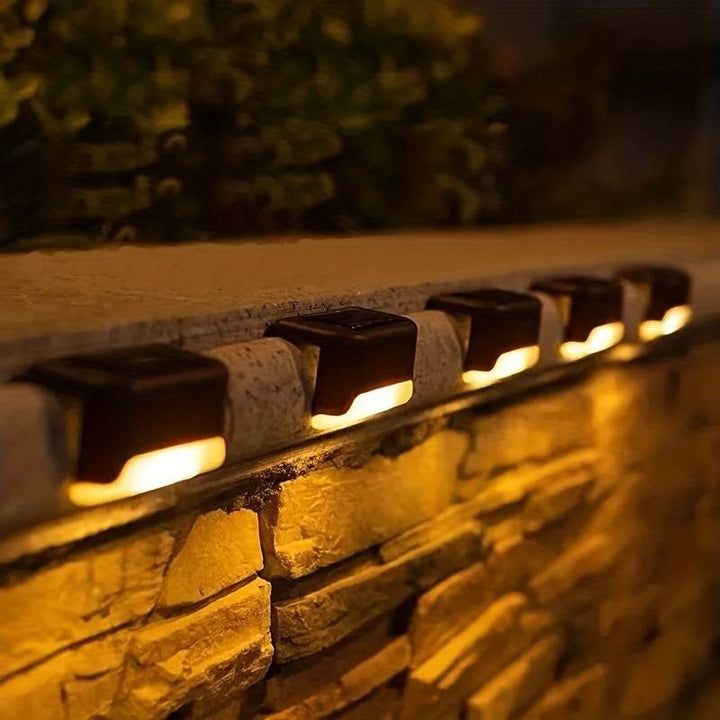 Solar Powered LED Outdoor Wall Light Auto On Sensor