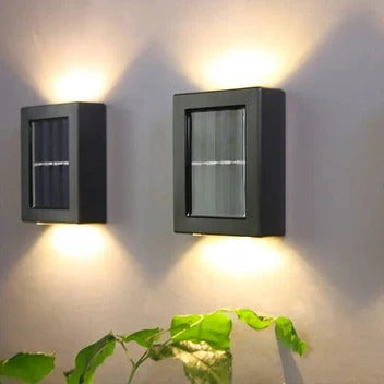 LED Solar-Wandlampen – Kabellos, Wetterfest & Energiesparend | Stimmungsvolle Außenbeleuchtung für Garten, Terrasse & Balkon