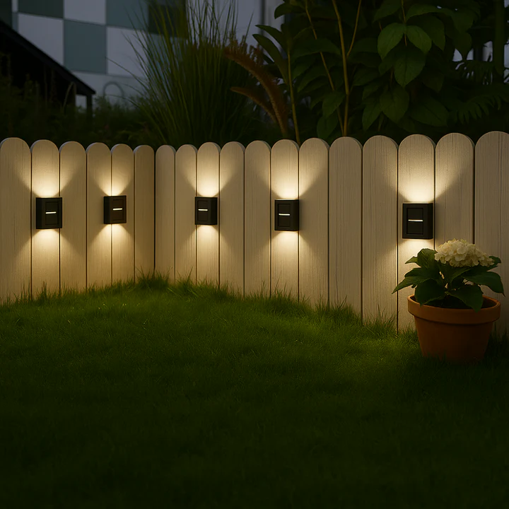 LED Solar-Wandlampen – Kabellos, Wetterfest & Energiesparend | Stimmungsvolle Außenbeleuchtung für Garten, Terrasse & Balkon