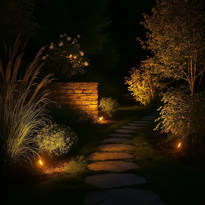 Solar Garden Spotlight Adjustable Colour Outdoor Lighting