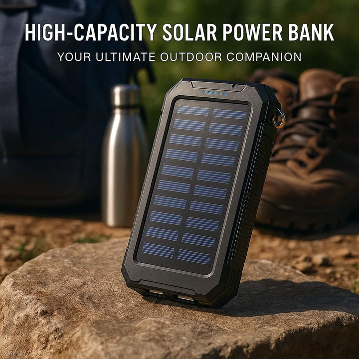 20000mAh Solar Power Bank Outdoor Dual USB Power Charger