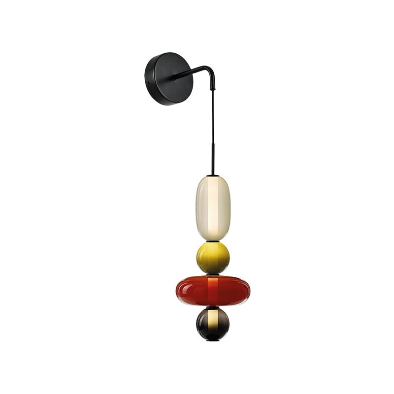 Luz de Pared LED Moderna con Pantallas de Vidrio Hechas a Mano