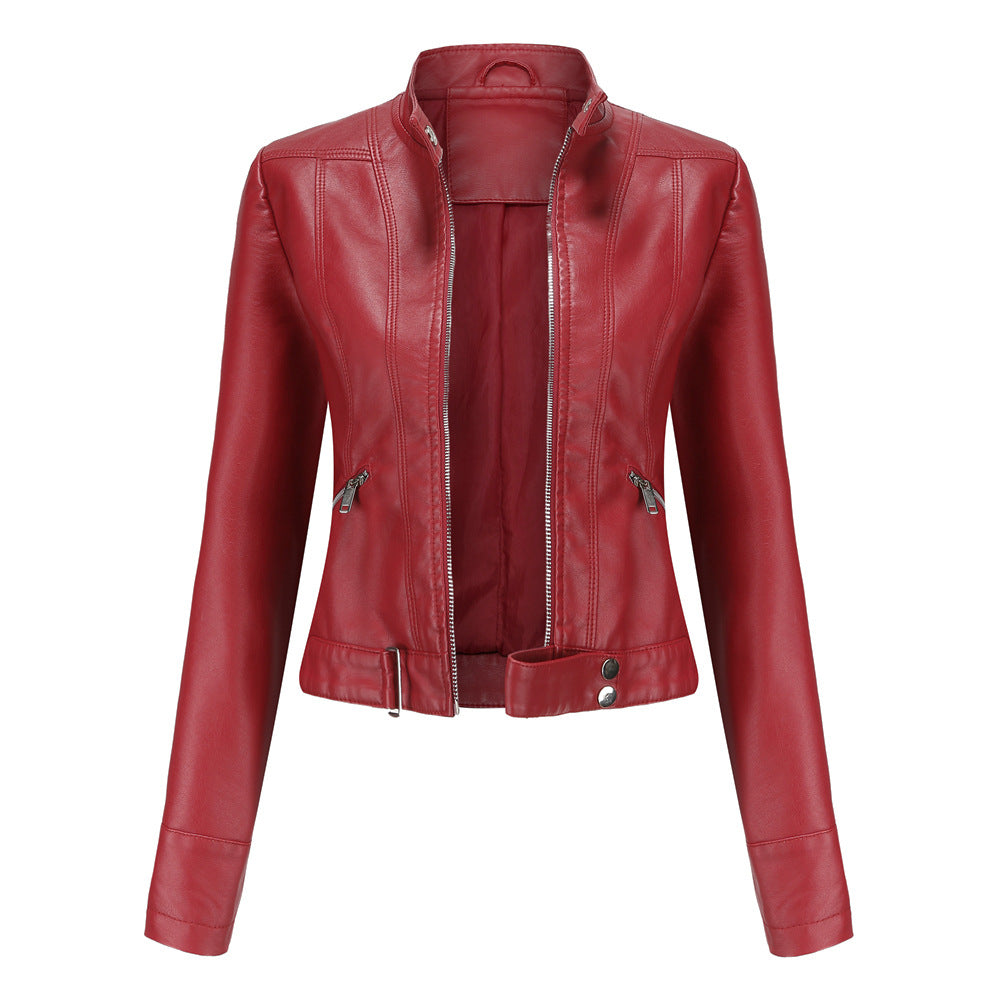 Kurze Motorradjacke für Damen | Mit Reißverschluss