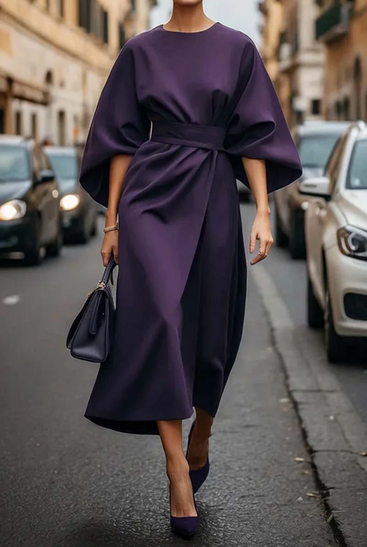 Damen Abendkleid Mit Laternenärmeln | Midi