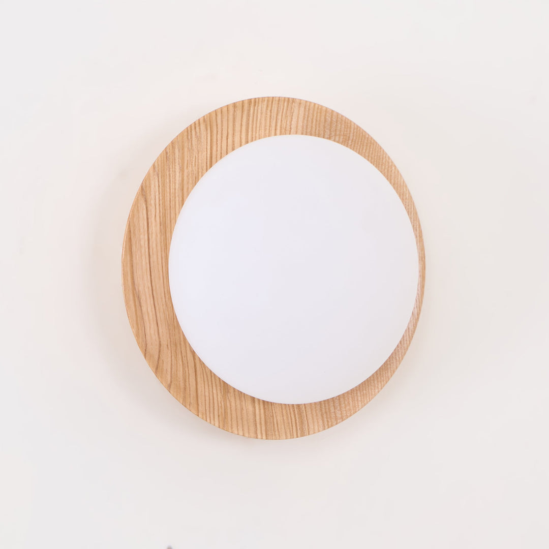 Natura Orb Holz-Wandleuchte