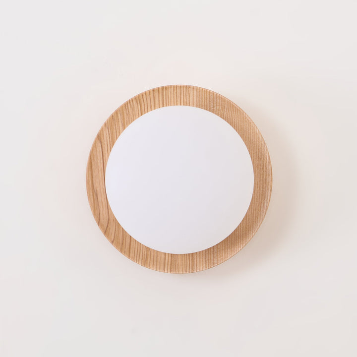 Natura Orb Holz-Wandleuchte