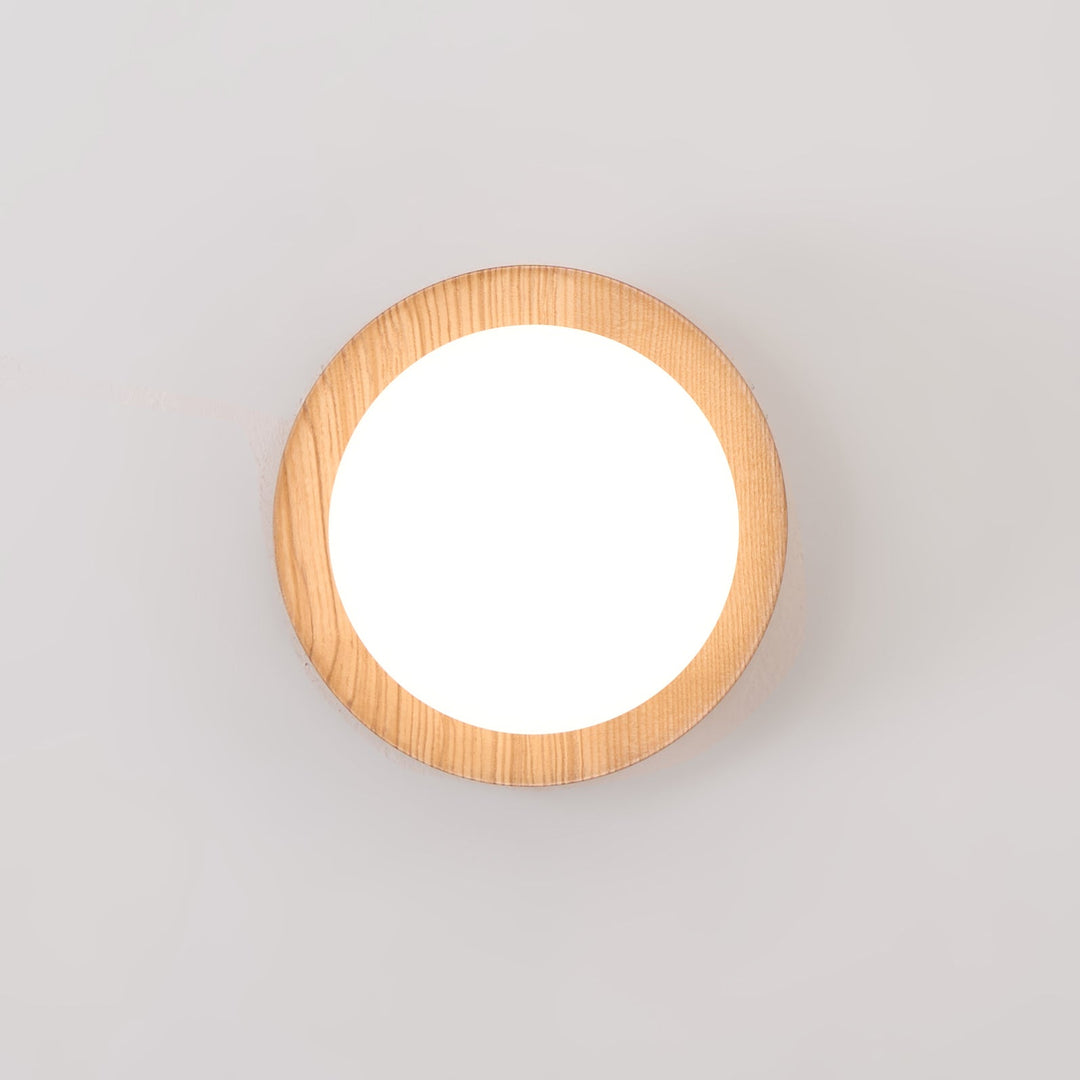 Natura Orb Holz-Wandleuchte