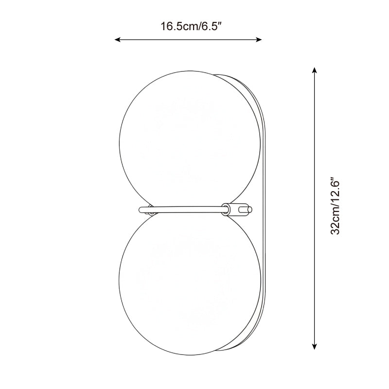 Luz de Pared Contemporánea con Globos Apilados