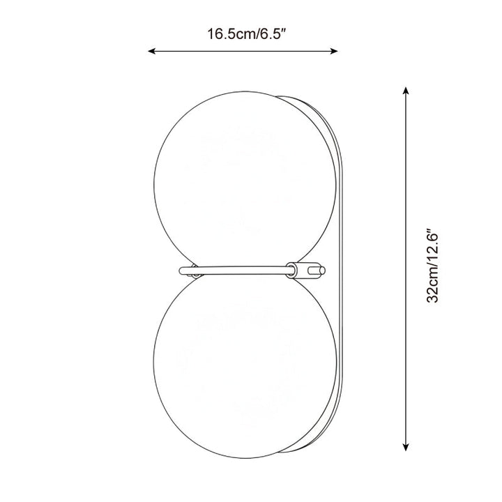 Luz de Pared Contemporánea con Globos Apilados