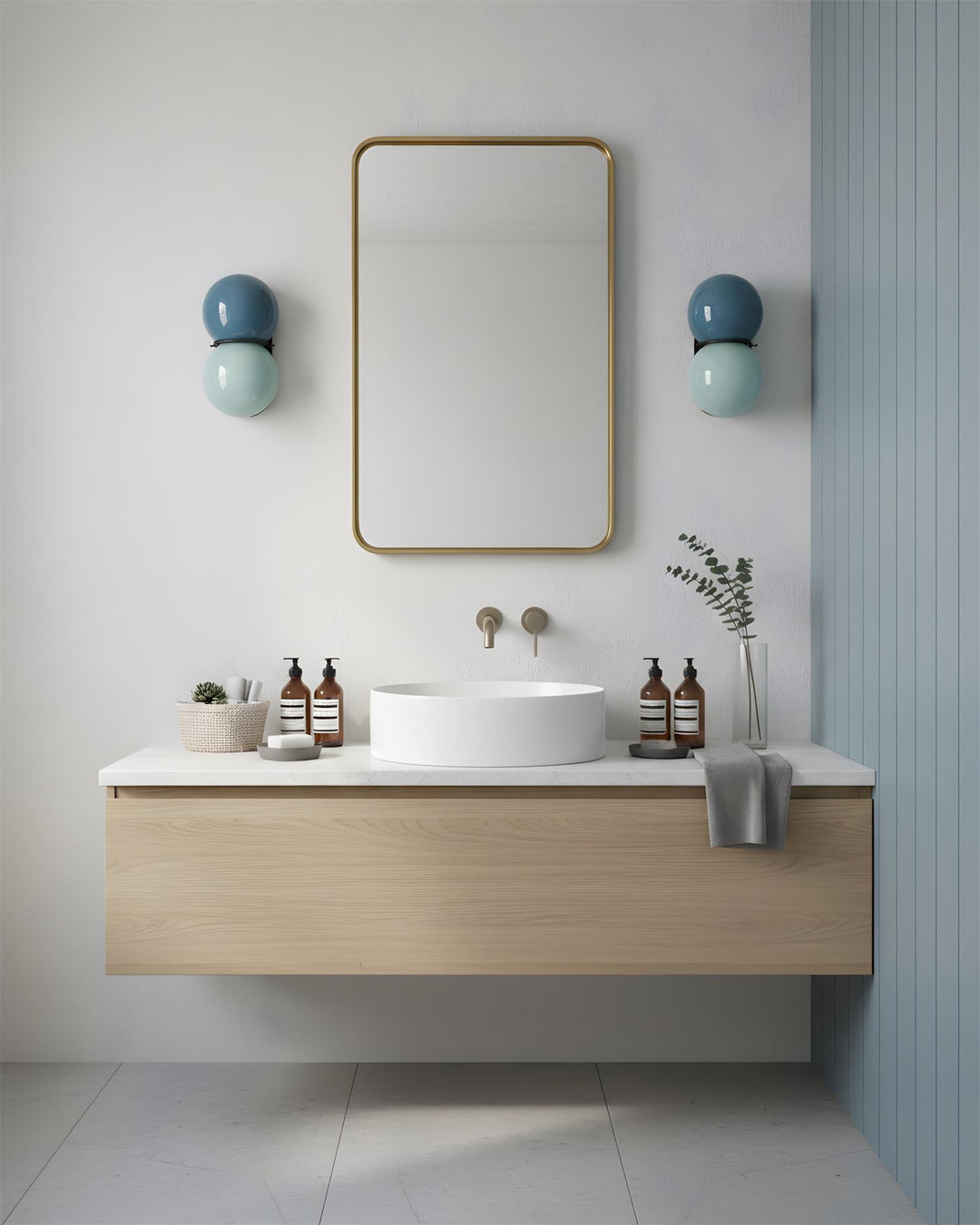 Luz de Pared Contemporánea con Globos Apilados