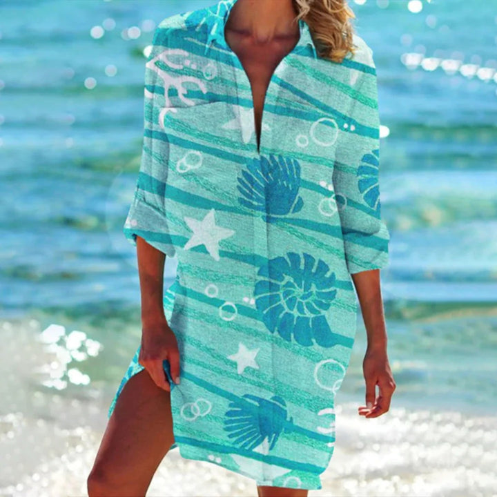 Amanda | Bequemes Langärmeliges Sommerkleid Für Frauen