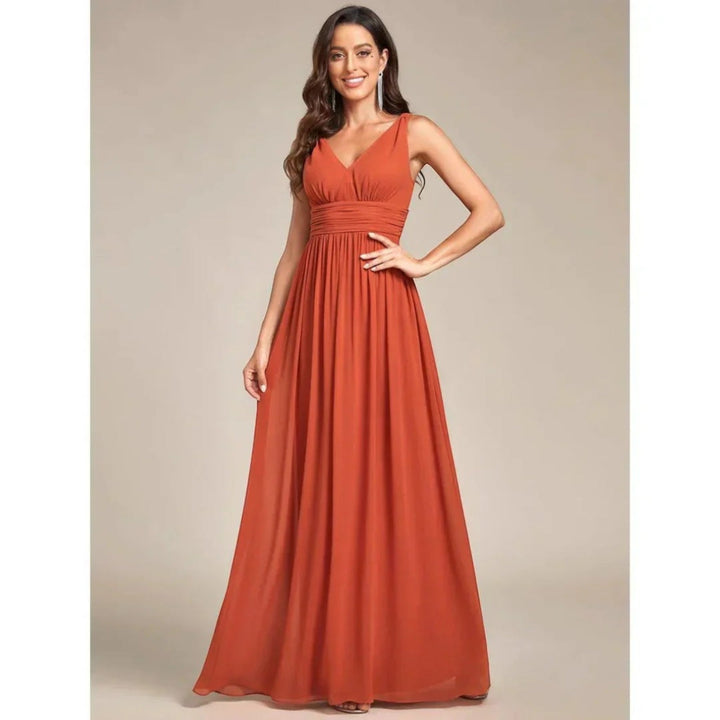 Aurora | Elegantes V-Ausschnitt Kleid für Damen | Maxi