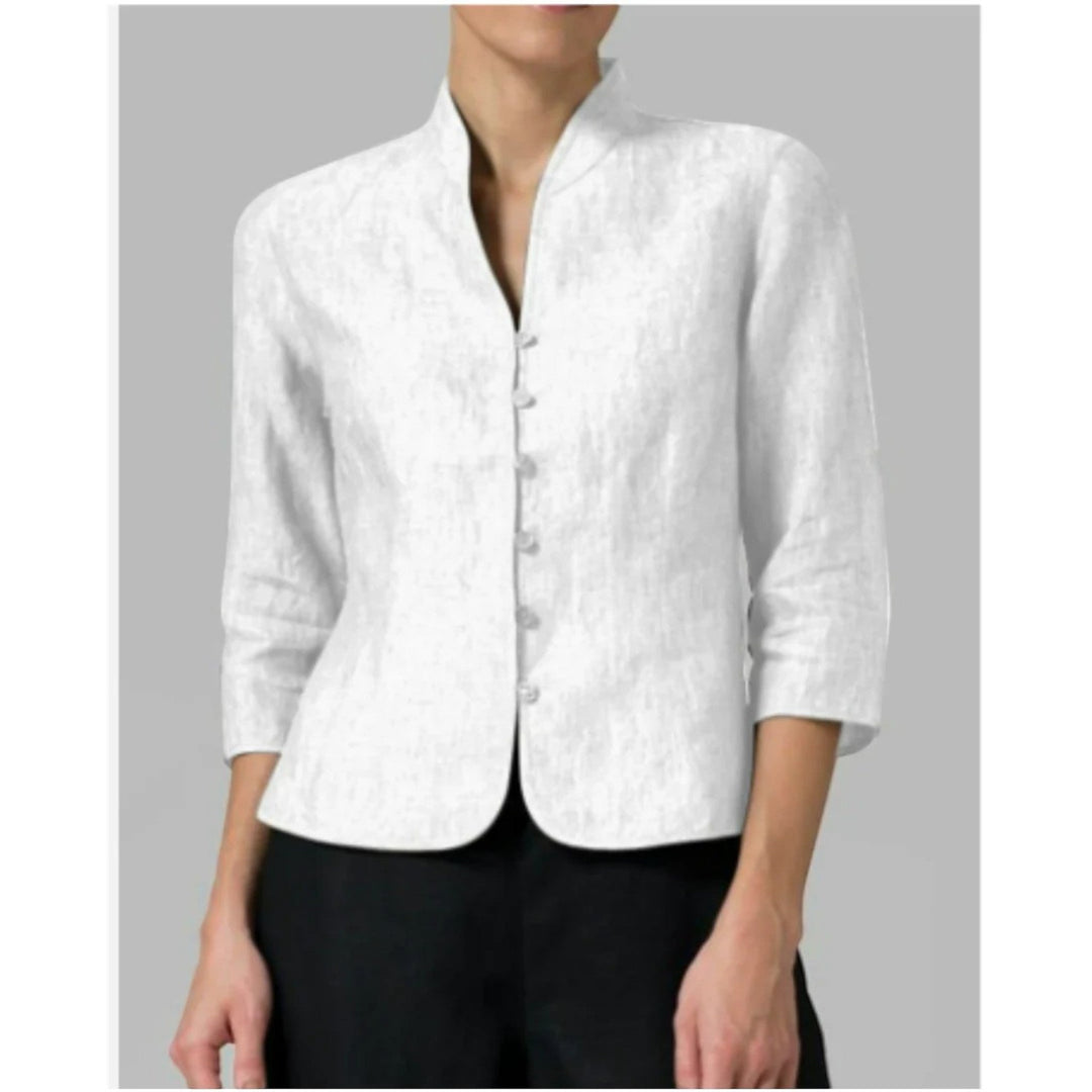 Chaveli | Elegante Bluse Mit Stehkragen Für Damen