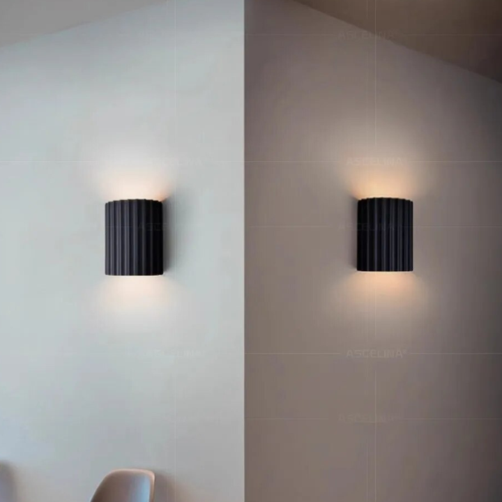 Scandinavian Ribbed Wall Light Contemporary Up Down Wall Lamp