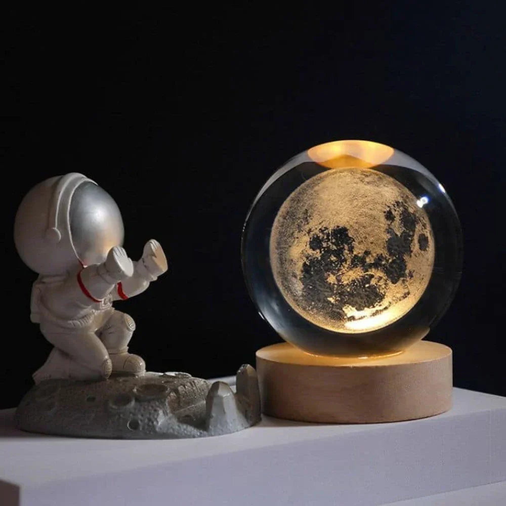 LED 3D Planet Night Light Decorative USB Table Lamp