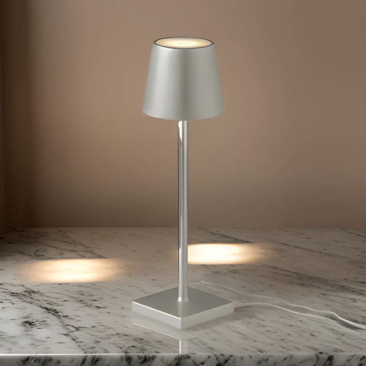 Multifunktionale LED-Tischlampe – Kabellos, Wiederaufladbar & Dimmbar | Modernes Nordic-Design für Wohnzimmer, Schlafzimmer & Büro