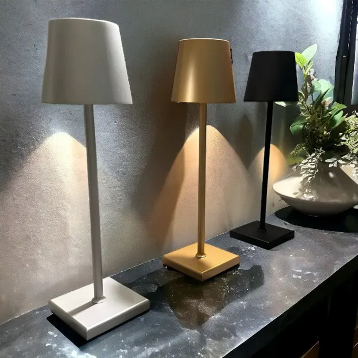 Multifunktionale LED-Tischlampe – Kabellos, Wiederaufladbar & Dimmbar | Modernes Nordic-Design für Wohnzimmer, Schlafzimmer & Büro
