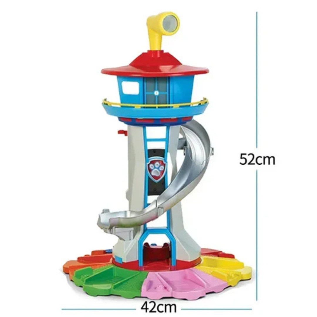 Kids Playset with Slide Tower and Toy Vehicles