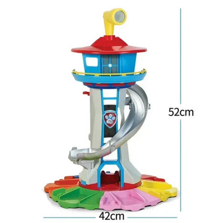Kids Playset with Slide Tower and Toy Vehicles