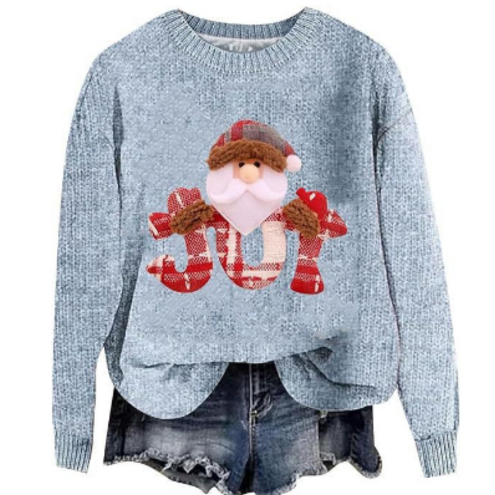 Weihnachts-Langarm-Pullover Für Damen | Rundhals