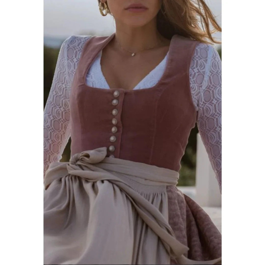 Langärmliges Trachtenkleid Für Damen | Midi