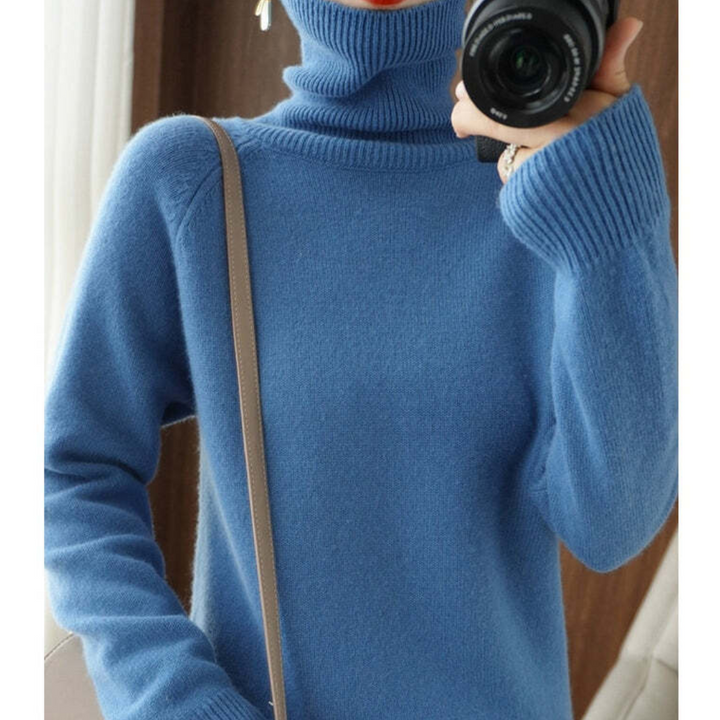 Rollkragenpullover Aus Kaschmir Für Damen | Langarm