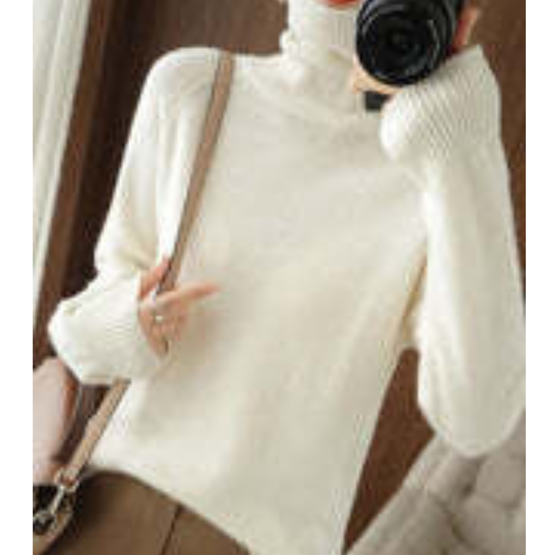 Rollkragenpullover Aus Kaschmir Für Damen | Langarm