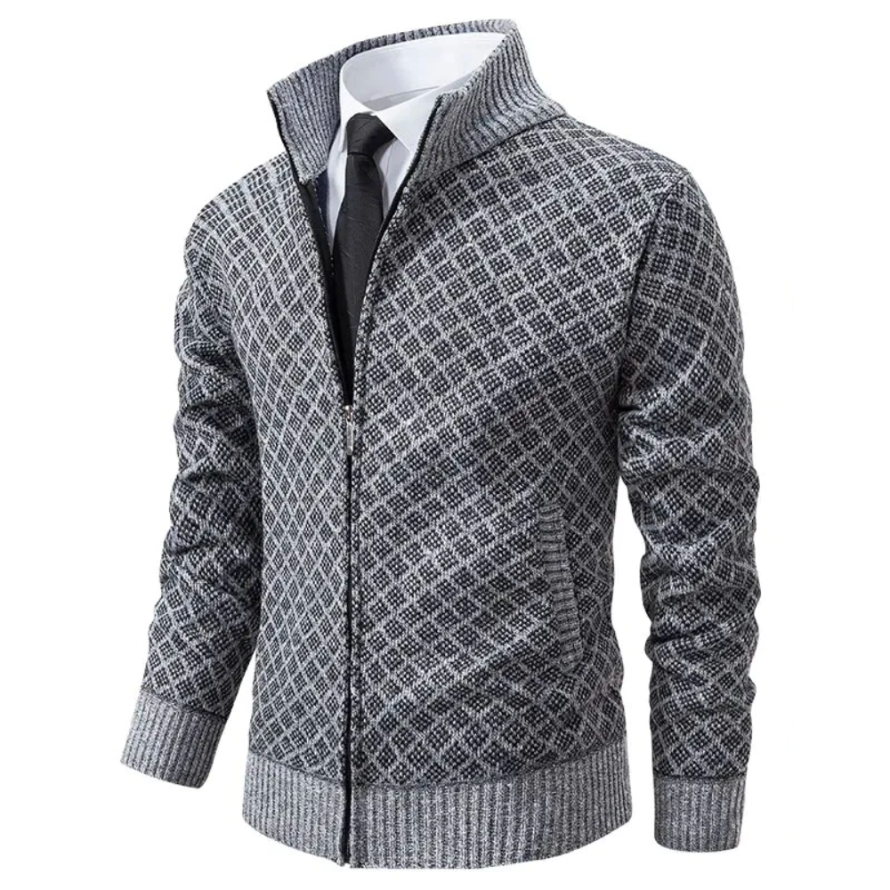 Strickpullover Mit Rautenmuster Für Herren | Mit Langen Ärmeln