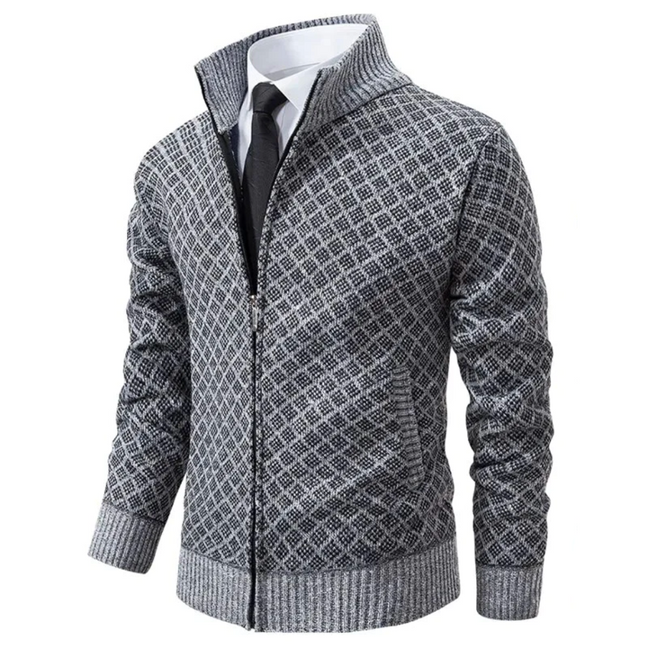 Strickpullover Mit Rautenmuster Für Herren | Mit Langen Ärmeln