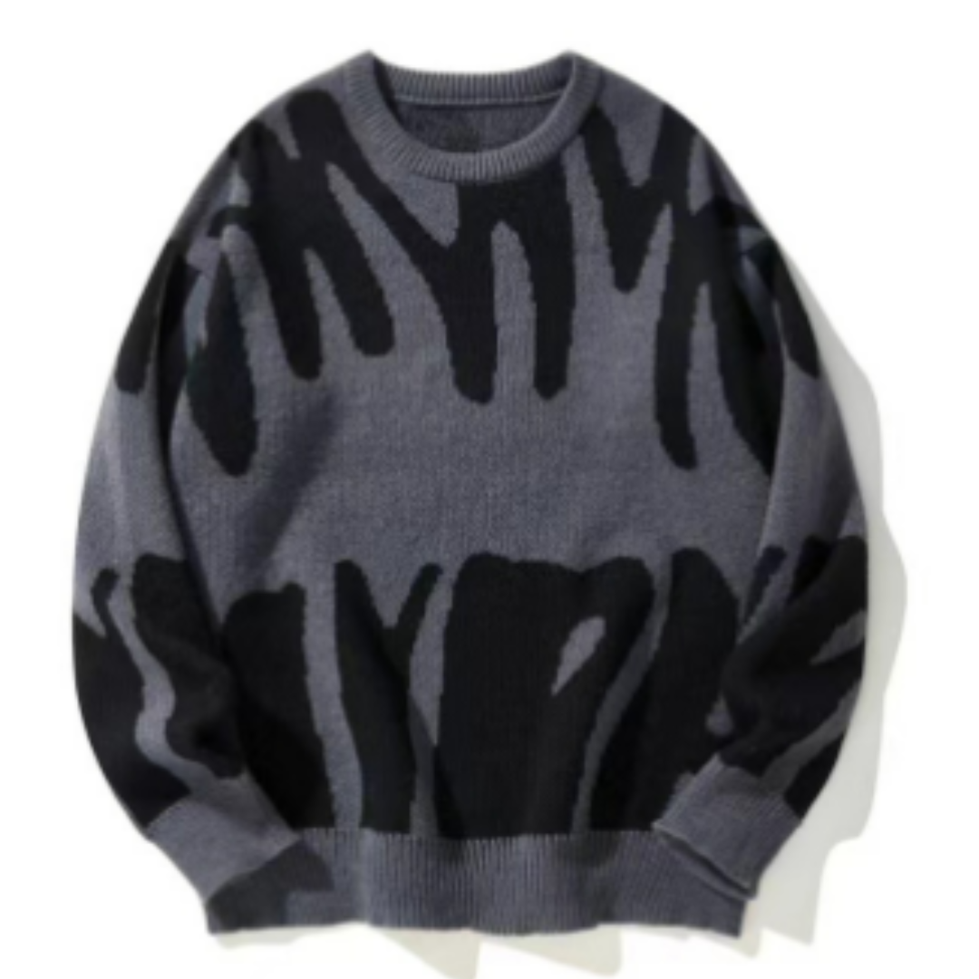 Herren Lässiger Strickpullover | Langarm
