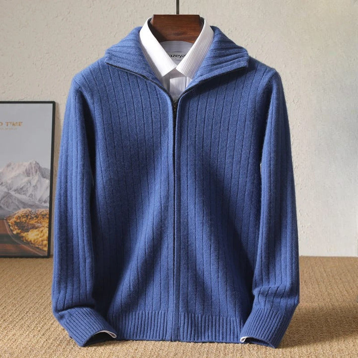 Modischer Kaschmirpullover Für Herren Mit Reißverschluss | Winter