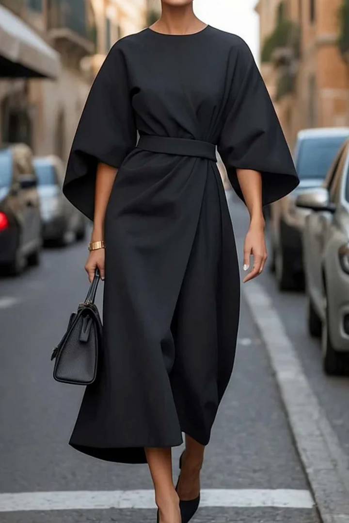 Damen Abendkleid Mit Laternenärmeln | Midi
