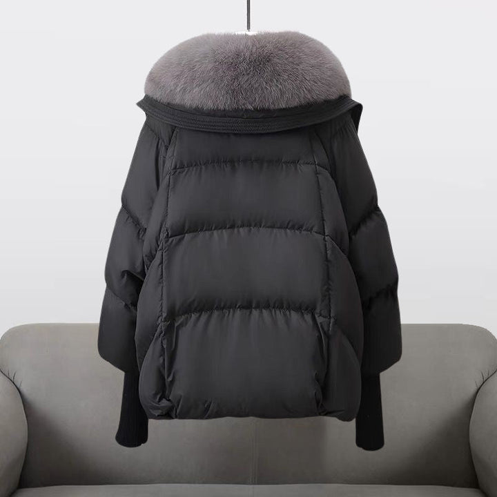 Damen Wintergesteppt Daunenjacke Mit Fellkragen | Stylisch