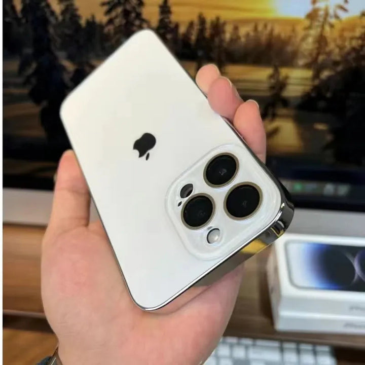 Set de Funda para iPhone y Protector de Pantalla de Vidrio Mate