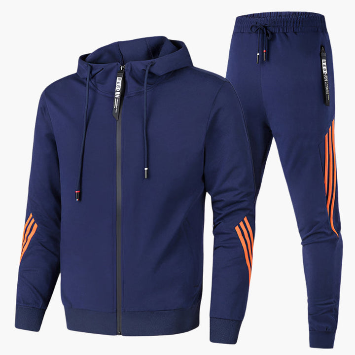 Stylisches Trainingsanzug-Set Mit Reißverschluss Für Den Winter Für Herren | Mit Tasche
