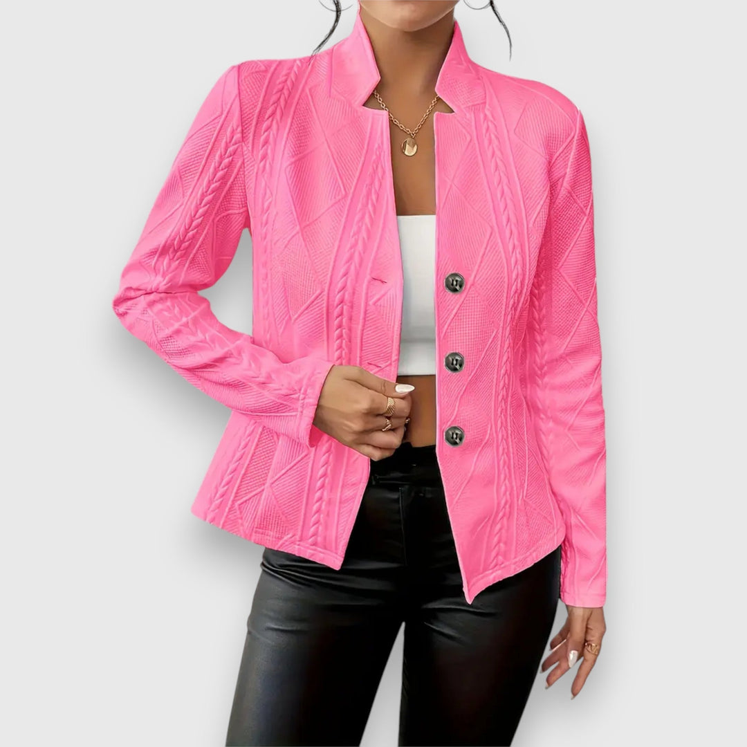 Langarm-Button-Down-Blazer Für Damen | Winter