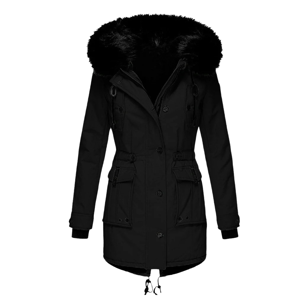 Wintermantel Mit Langen Ärmeln Für Damen | Mit Kapuze