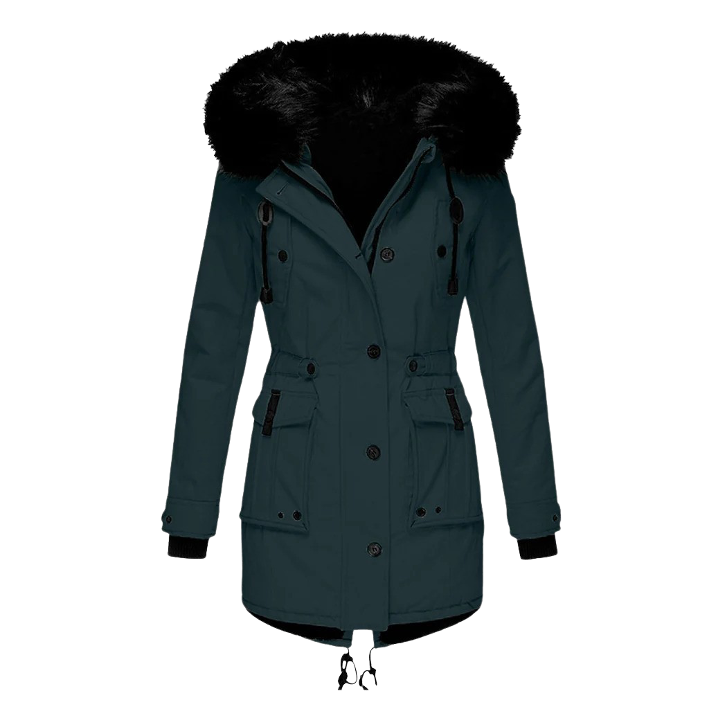 Wintermantel Mit Langen Ärmeln Für Damen | Mit Kapuze