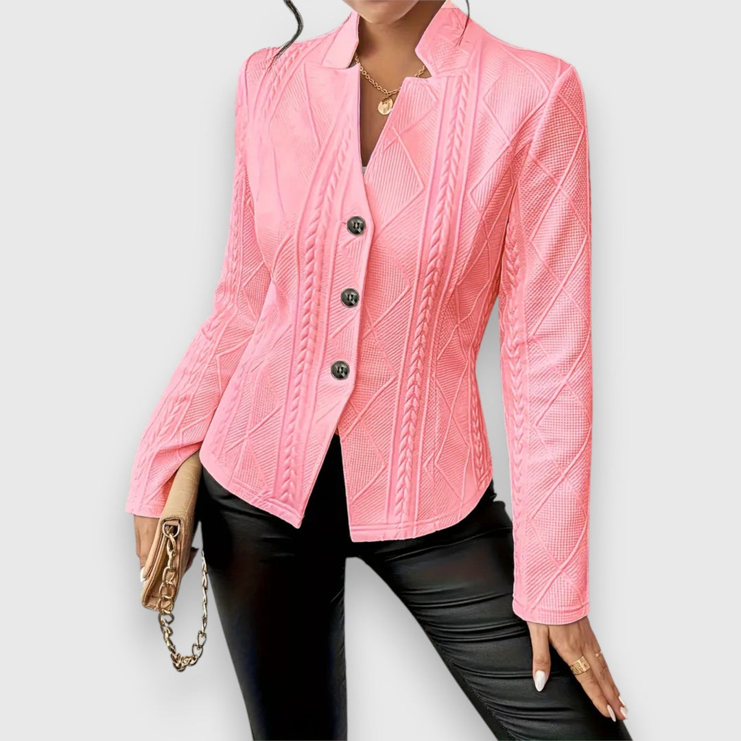 Langarm-Button-Down-Blazer Für Damen | Winter