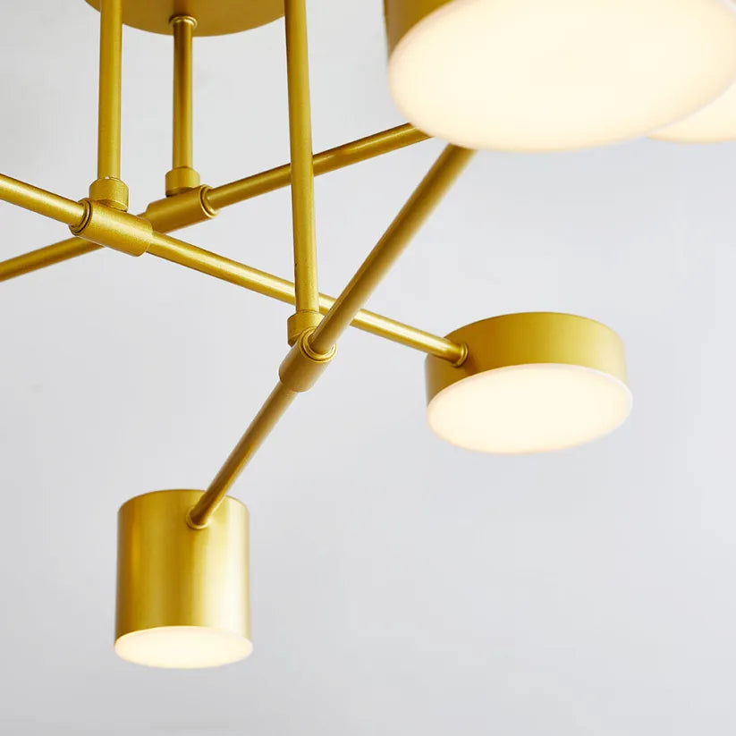 Contemporary 6-Light Ceiling Light Adjustable Ambience for Modern Interiors