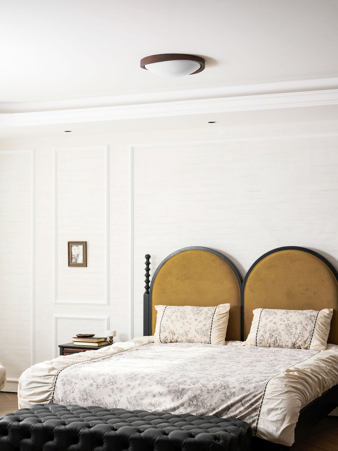 Lámpara de Techo Empotrada Estilo Minimalista en Nogal