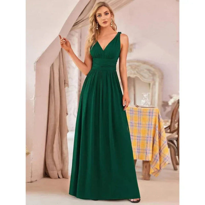 Aurora | Elegantes V-Ausschnitt Kleid für Damen | Maxi