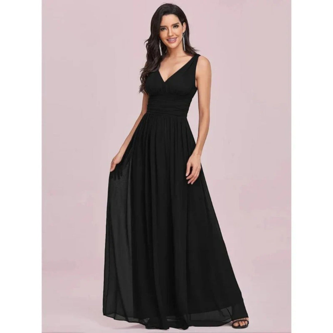 Aurora | Elegantes V-Ausschnitt Kleid für Damen | Maxi